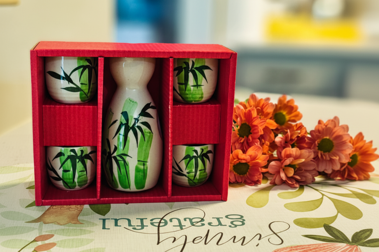 Juego de cerámica para sake japonés .