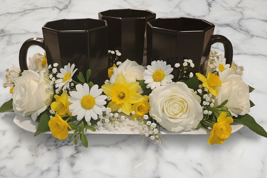 Tazas con figura geométrica