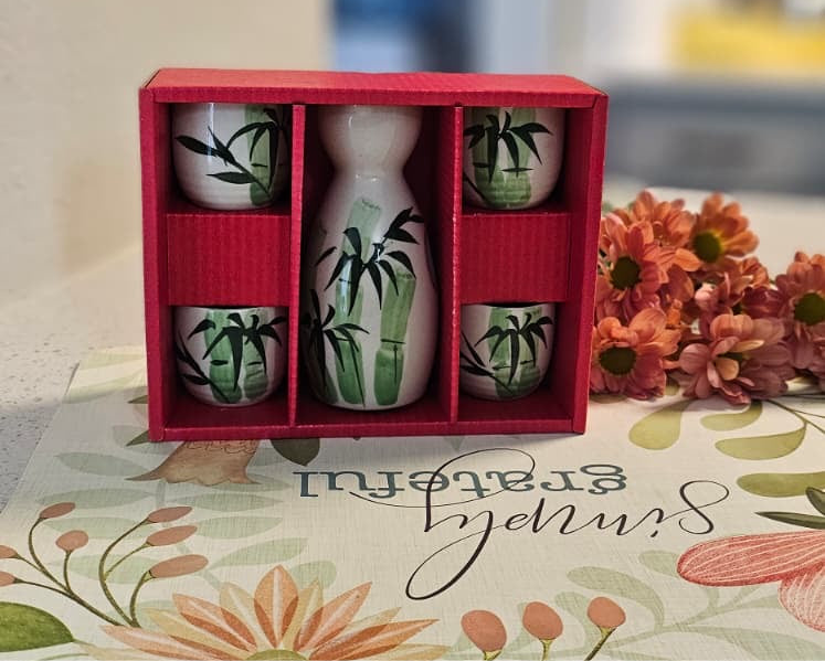 Juego de cerámica para sake japonés .