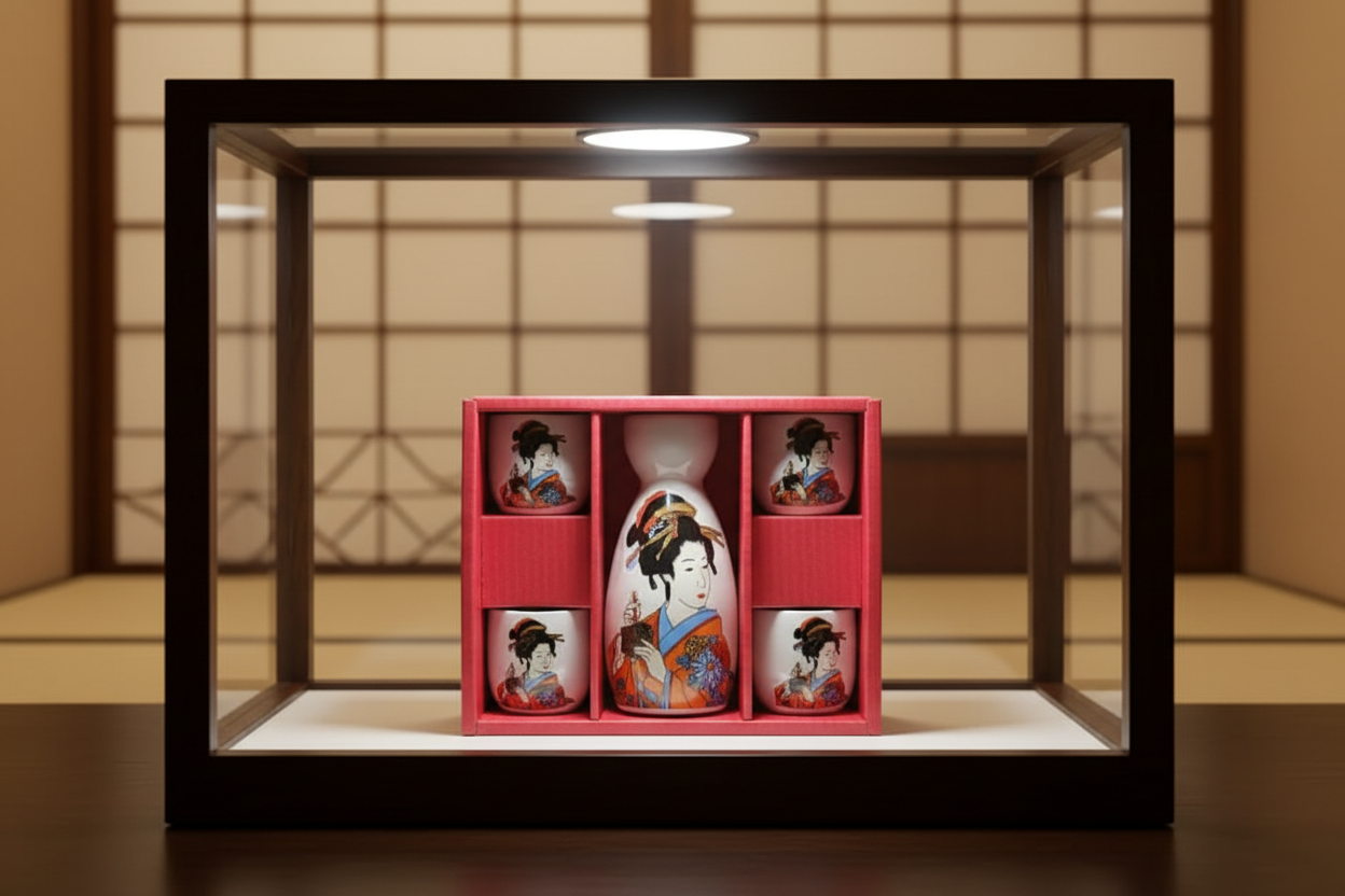 Juego de cerámica para sake japonés .