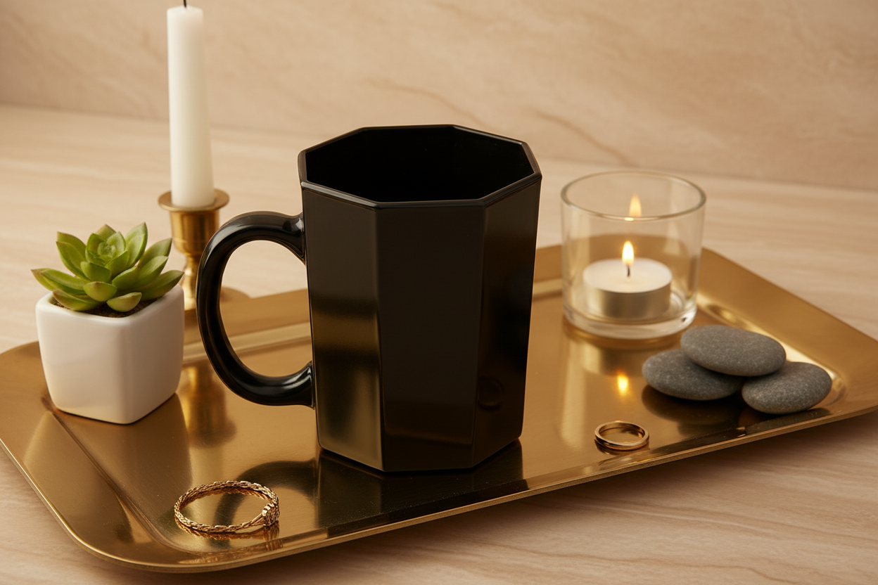 Tazas con figura geométrica